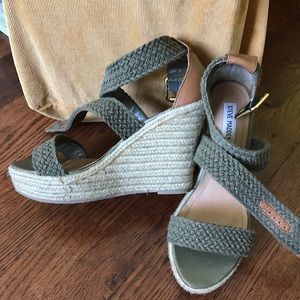 Green Steve Madden Wedges
